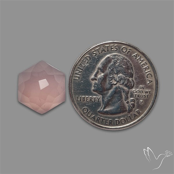 Rose Cut Rose Chalcedony Hexagon