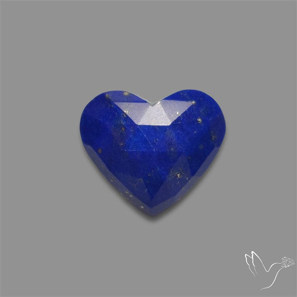 Rose Cut Lapis Lazuli Heart