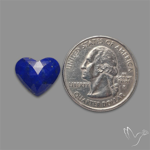 Rose Cut Lapis Lazuli Heart