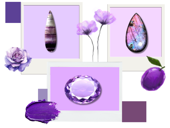 Purple Gemstones mobile