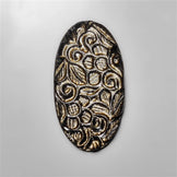 Goldsheen Obsidian Mughal Carving