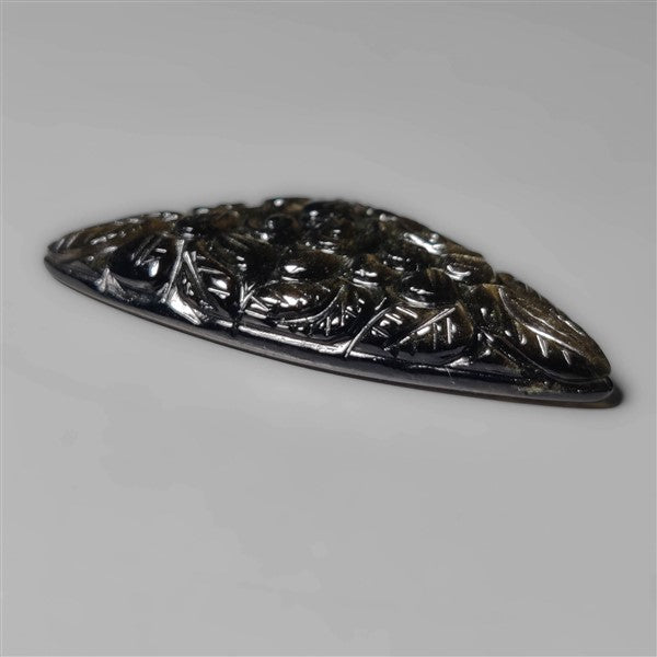 Goldsheen Obsidian Mughal Carving