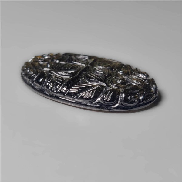 Goldsheen Obsidian Mughal Carving