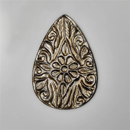 Goldsheen Obsidian Mughal Carving