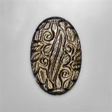 Goldsheen Obsidian Mughal Carving