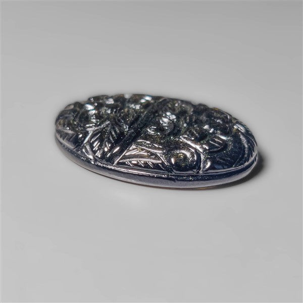 Goldsheen Obsidian Mughal Carving