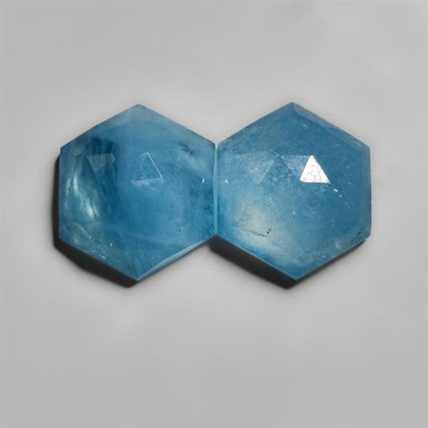 Rose Cut Aquamarine Pair