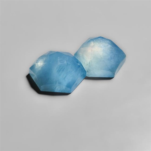Rose Cut Aquamarine Pair
