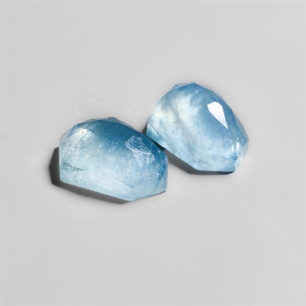 Rose Cut Aquamarine Pair