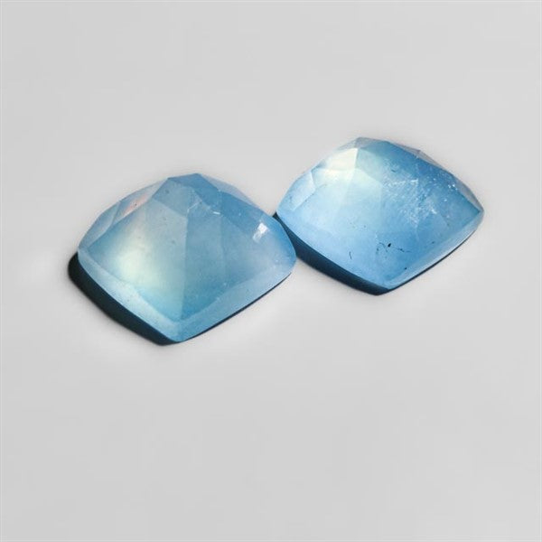 Rose Cut Aquamarine Pair