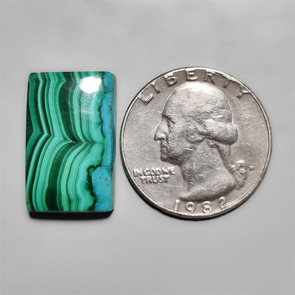 Chrysocolla In Malachite Cabochon