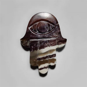 Outback Jasper Hamsa Fatima Hand Carving