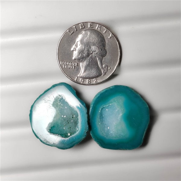 Geode Druzy Pair