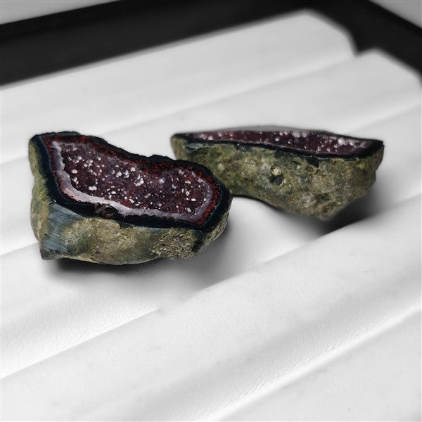 Tabasco Baby Geode Druzy Pair