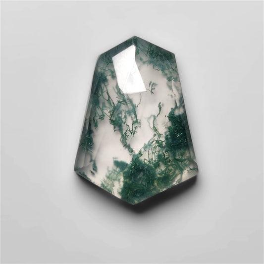 Rose Cut Himalayan Quartz and Moss Agate Doublet