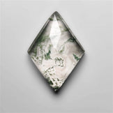 Rose Cut Himalayan Quartz and Moss Agate Doublet