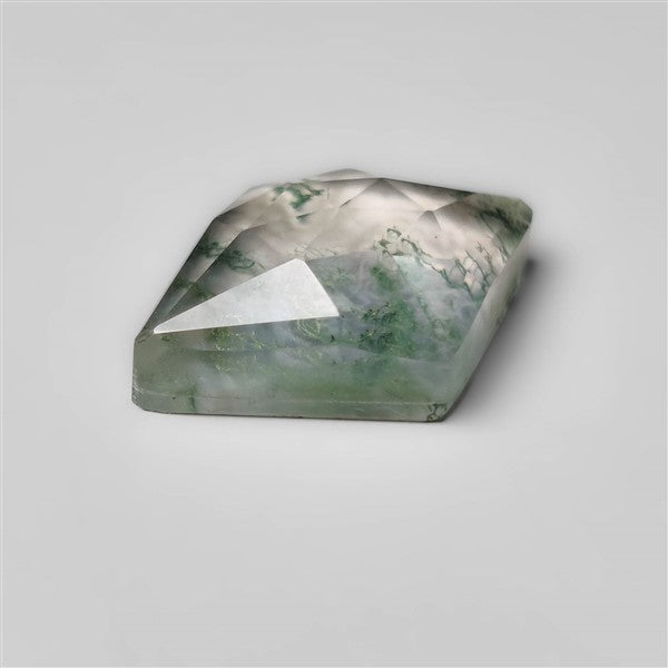 Rose Cut Himalayan Quartz and Moss Agate Doublet