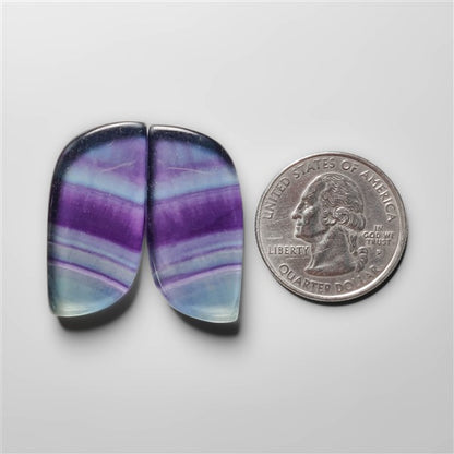 Teal and Purple Fluorite Pair