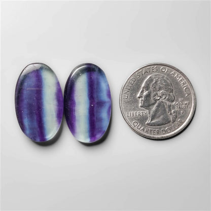 Teal and Purple Fluorite Pair