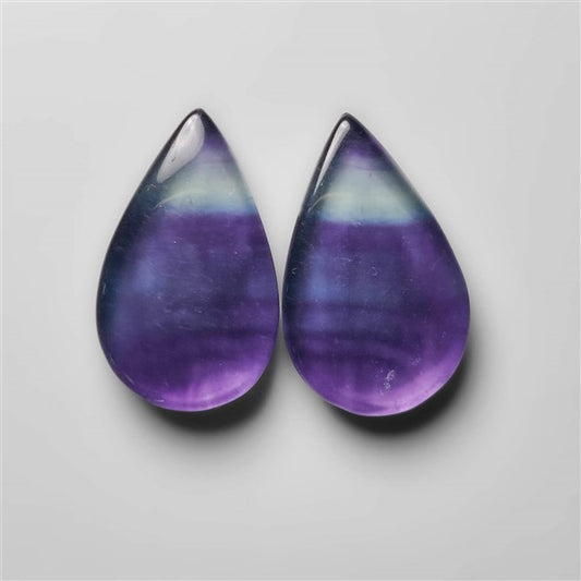 Teal and Purple Fluorite Pair