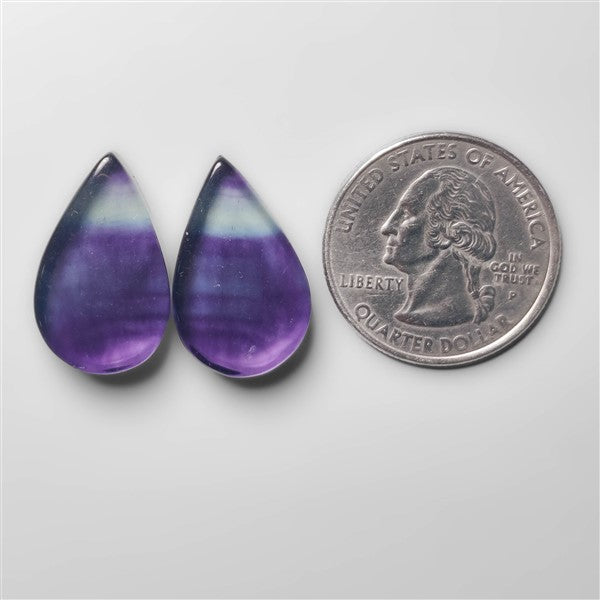 Teal and Purple Fluorite Pair