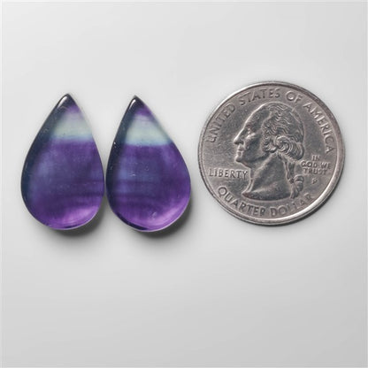 Teal and Purple Fluorite Pair