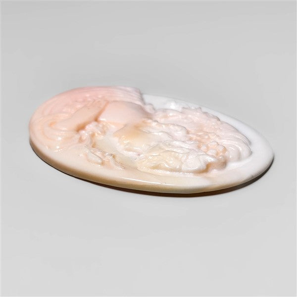 Pink Conch Shell Cameo Carving