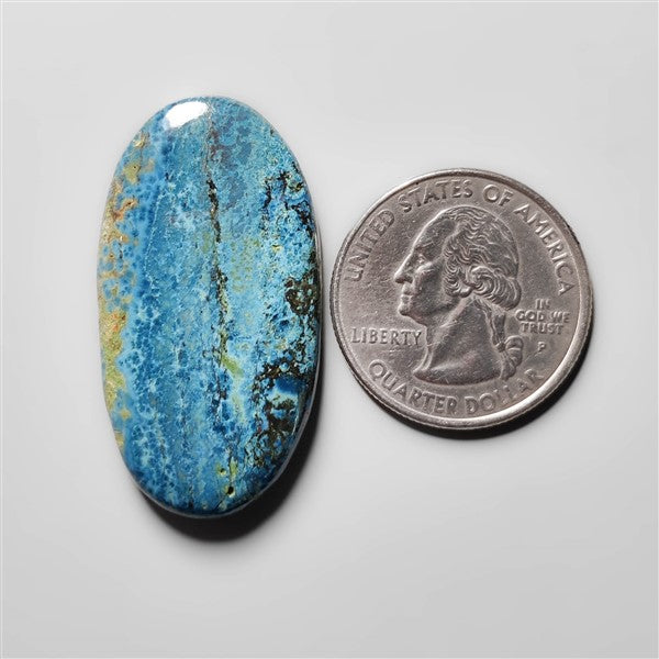 Azurite Shattuckite Cabochon