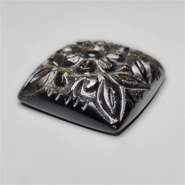 Goldsheen Obsidian Mughal Carving