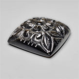 Goldsheen Obsidian Mughal Carving