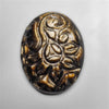 Goldsheen Obsidian Mughal Carving