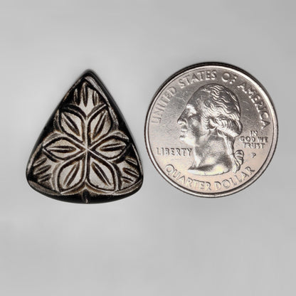 Goldsheen Obsidian Mughal Carving