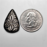 Goldsheen Obsidian Mughal Carving