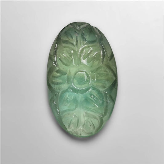 Green Fluorite Mughal Carving