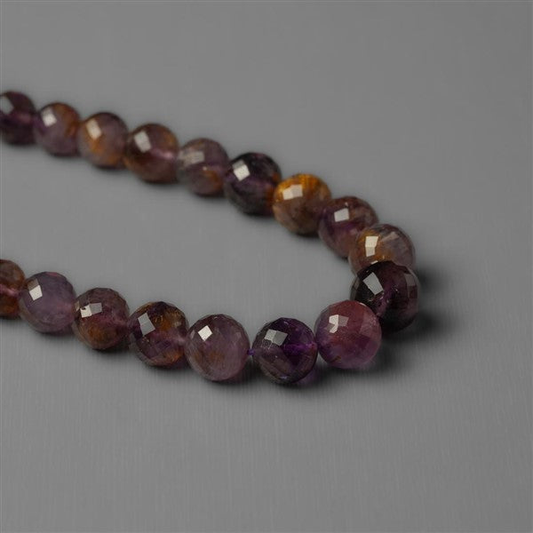 Amethyst|Beads Lines|Cacoxenite