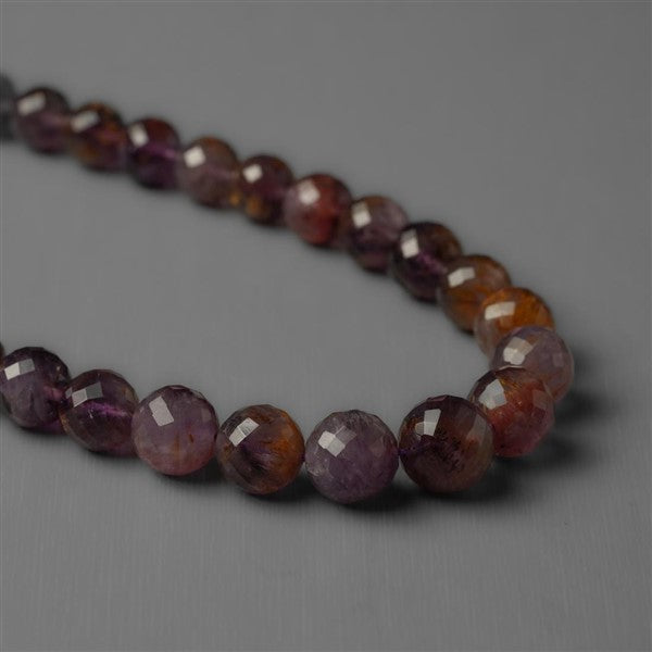 Amethyst|Beads Lines|Cacoxenite