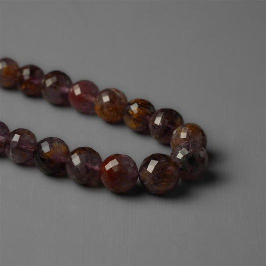 Amethyst|Beads Lines|Cacoxenite