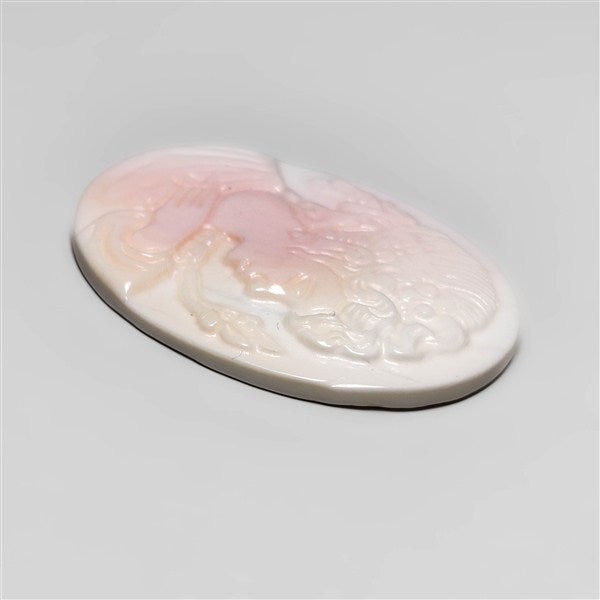 Pink Conch Shell Cameo Carving