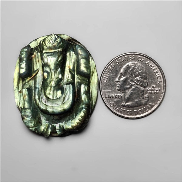 Labradorite Ganesha Carving