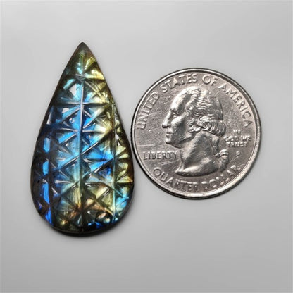 Labradorite Mughal Carving
