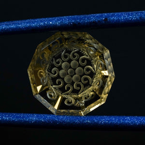 Olive Quartz Fantasy Cut Carving