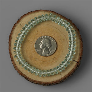 86.05 ct Faceted Sky Blue Topaz Beads Bracelet 8mm Natural From Brazil