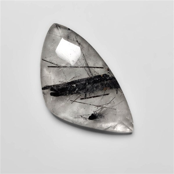 Rose Cut Black Tourmalinated Quartz