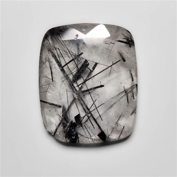 Rose Cut Black Tourmalinated Quartz