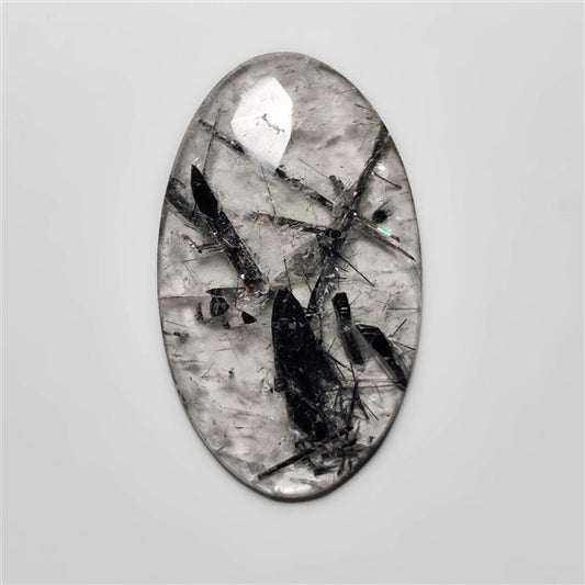 Rose Cut Black Tourmalinated Quartz