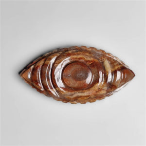 Indonesian Fossilized Palmroot Agate Evil Eye Carving