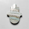 Saturn Chalcedony Evil Eye Hamsa Carving