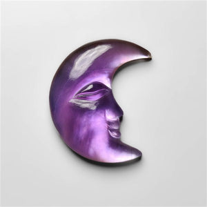 Amethyst With Mother Of Pearl Moonface Crescent Carving Doublet