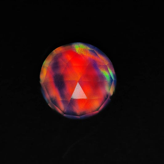 Rose Cut Aurora Opal Doublet