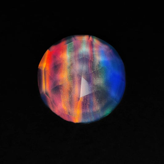 Rose Cut Aurora Opal Doublet